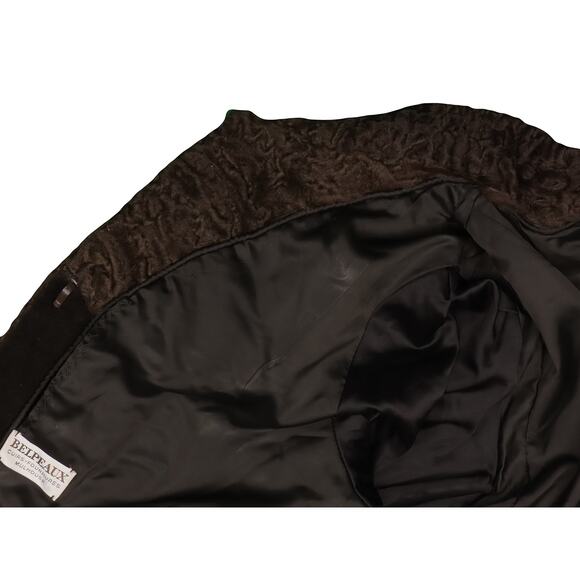 Vintage Swakara Persian Karakul Lamb Fur Brown Jacket XL - Picture 12 of 16